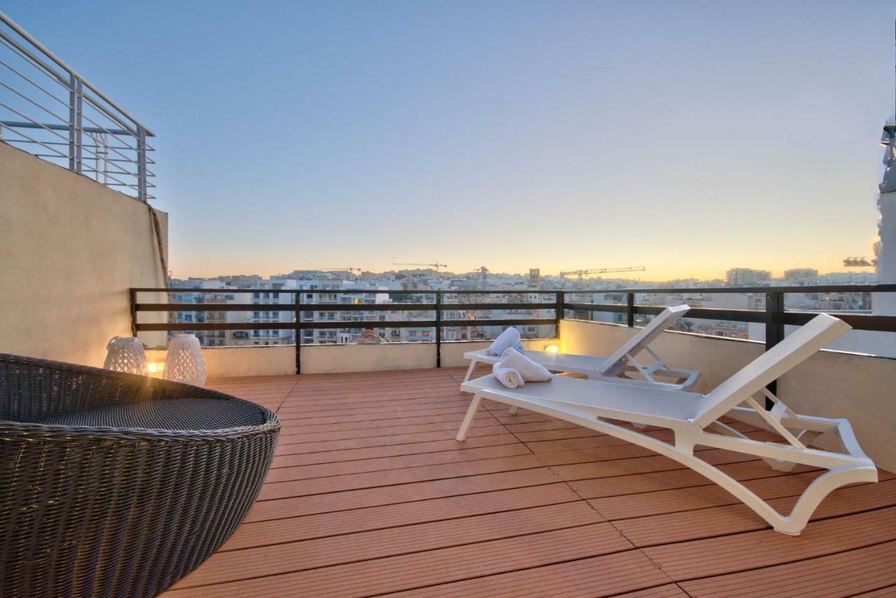 Spinola Court - Stunning Seaview Apartment & Penthouse On Spinola Bay By Shortletsmalta Saint Julian's Exterior photo